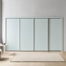 보루네오 네오 슬라이딩 붙박이장 240~390cm E0등급, 240cm, 스카이블루