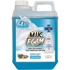 MJJC 폼 64 floz 캐논 및 압력 세척기용 얼티밋 스노우 세차 비누 전문 카 샴푸 자동차에 안전 pH 중립 10배 농축 신선한 사이다 향, Refreshing cider aroma