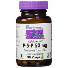 Bluebonnet 蜂窩活性P-5-P素食膠囊 50mg 無麩質, 1個, 90 件