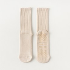 NICO FUN 愛定做 灰色系中筒瑜珈襪 防滑止滑 瑜珈襪 空中瑜珈襪 室內襪 慢跑襪 運動襪(23.5-25.5cm)