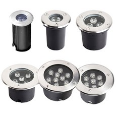 1W 방수 IP67 LED 지하 조명 DC12V 야외 정원 경로 바닥 매장 마당 자리 AC220V110V, Green, 1W DC12V 42MM