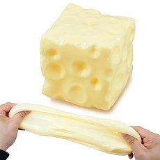 토이토 대왕 치즈빵 슬랑이 슬라임 피젯토이 8cm, 1개, 470g, 치즈옐로