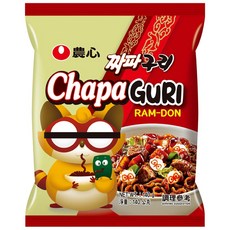 農心 Chapa GURI 浣熊炸醬烏龍麵 5包入, 1個, 單包嚐鮮(140g)