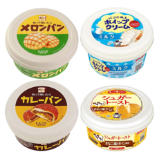 칼디 카레빵 메론빵 슈가토스트 밀크 스프레드 4종 세트, 4개, 110g