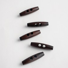 yarna 우드 떡볶이 단추 60mm, 5개