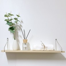 원목 무지주 무타공 벽걸이 벽선반, 화이트