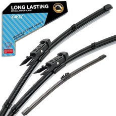 XUKEY 포드 익스플로러 2011-2020 2021 2022 2023 2024 오리지널 공장 품질 전천후 전면 후면 와이퍼 세트 핀치 탭 66cm(26인치) 55.9cm(22