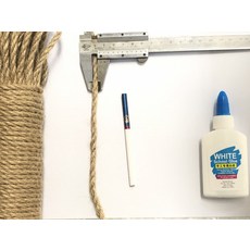 조경용로프 굵은 황마끈 밧줄 정원 가이드 인테리어 30m, 1개, 5mm x 50m 접착제 포함