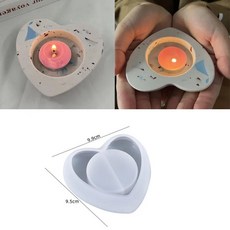 DIY 크리스탈 에폭시 수지 실리콘 금형 하프 문 촛대 장식 캔들 홀더, 14, 1개, 색상: 3. 14