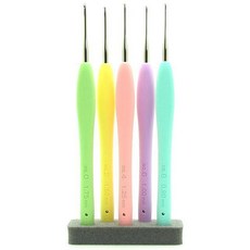 彩色鉤針組套 手工DIY 編織工具, 1個, 43-323 蕾絲5支