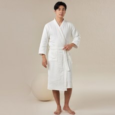 純棉浴袍四層紗布秋冬款酒店浴衣男女情侶睡袍吸水速幹家居服, L