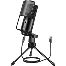 피파인 팟캐스트 녹음 마이크 성악 스트리밍용 PC USB 콘덴서 WindowsMac OS-K669PRO1용 음소거 버튼이 있는 컴퓨터 데스크톱