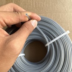 O 進口雙色鋸齒割草繩 牛筋繩 耐磨尼龍 螺旋鋸齒 方形打草繩 4.0mm, 1個