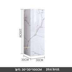 인공석 대리석기둥 작품받침 판도라 전시회 매장베이스, 스노우마운틴화이트 30 x 30x100