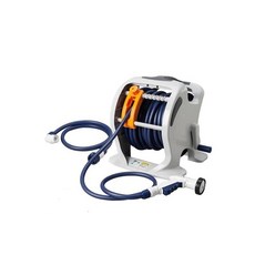 日本Takagi灑水組 水管車組 洗車園藝澆花 輕巧附掌上按壓灑水噴頭, 白色