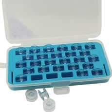 Cutex 싱거 클래스 15J 투명 보빈 28개입 및 보관 케이스 세트