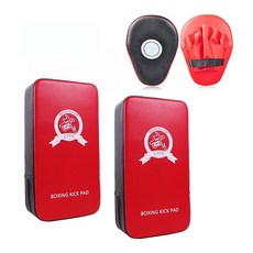 CYFIE 복싱 미트 세트 권투 미트 태권도 발차기 미트 격투기 권투 타이 무술 훈련 복싱 펀치 미트, 1세트, 레드