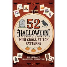52 미니 할로윈 크로스 패턴: 으스스한 유령 호박 박쥐 등을 위한 쉬운 초보자 차트, 기본