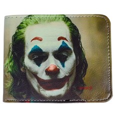 [ 947286 ] 힌스크로이 Joker 청소년 남아용 이중 접이식 지갑 슈퍼히어로 PU 가죽 신용 카드 현금 홀더 브릴리언트-트위스트 미친 멋진 액세서리 남성용 선물 조커-