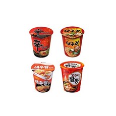 농심 소컵 컵라면 작은컵 세트 모음 4종세트 총 16개 신오새너 (신라면x4+오징어짬뽕x4+새우탕x4+너구리x4), 1팩