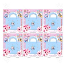 캐치티니핑 실리콘 참 미니바구니 키즈캔디, 빛나핑, 6개