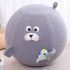 판다 동물 인형짐볼 오리 홈트레이닝 플러시 50cm 요가볼 물개 마사지 회색 홈트 공인형 회색물범, 밀봉하다