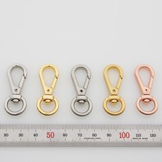 [국산]물방울 고리 사틴 금장 로즈골드 가방 가죽 공예 공방 부자재 명품수선 DL037, DL037 물방울고리 실버 10mm 1개, 1개