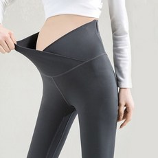 임산부 여름 레깅스 임부용 얇은 팬츠 요가핏 시원한 팬티형 바지 9부 크롭