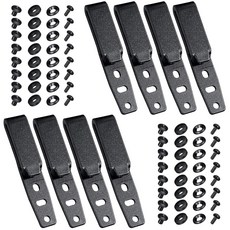 홀스터 벨트 클립 나이프 나사 조절 가능한 키덱스 몰 어댑터 장착 하드웨어 3홀 전술 블랙 야외 활동용, 8팩