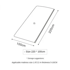 라텍스 매트리스 진공 가방 보관 압축 포장 스폰지 필링 매트 여행, 220x100cm