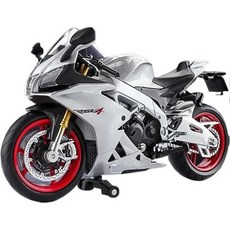 11448289 다이캐스트 모델 수집품 모형 바이크 컬렉터 1 12에 적합한 아프릴리아 RSV4 합금 컬렉션 자동차 장식품 선물 Silver, 실버