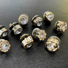 포인트 매너 옷핀 브로치 큐빅 믹스 10종 세트