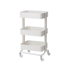 신형 이케아 로스코그 3단 트롤리 수납 선반 이동식 카트