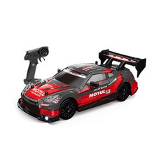 GTR競速遙控車 飄移四驅遙控甩尾車 1:24遙控賽車 玩具車 生日禮物 萬聖節禮物, GTR-刀鋒紅【1：24】,【單電池續航25-30分鐘】贈送漂移輪胎, 1個