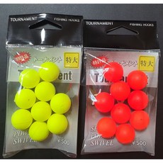 낚시일번지/ 원형 발포찌 마커찌 연주찌 6호 7호 8호, 오렌지, 타원형30mm(8호), 1개