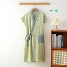 Yume pajama 紗布無袖浴袍 純棉柔軟, 牛油果