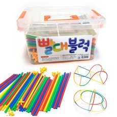 빨대 블럭 300피스 매직 크래스틱 스트로우, 단품, 1개