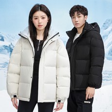 AOKADA 남녀공용 겨울 오버핏 오리털 점퍼 덕 다운 패딩 아우터