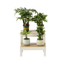 홈치치 화분 선반대 받침대 진열대, 2단, 화이트 400