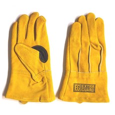 EXTRA GUARD 耐磨耐熱柔軟牛皮手套, Yellow, 1個
