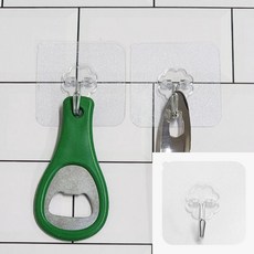 접착식 벽걸이후크 시계걸이 모자걸이 다용도 벽고리 투명 후크걸이, 후크 052180DC, 1개