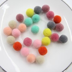 원단킹 3개] 1.4cm 양모펠트 방울폼폼 9color (5801022), 연노랑, 3개