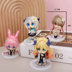 올스토어 Honkai Impact 3 Q 버전 인형 애니메이션 피규어 리타 로스위스 야에 사쿠라 라이덴 기아나 카슬, 01 4pcs