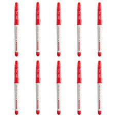 PILOT 파일로트 열펜 아이롱펜 열사인펜 열에 지워지는 펜 아이론펜 프릭션컬러즈 (사인펜타입) 8컬러 1박스, 레드, 10개