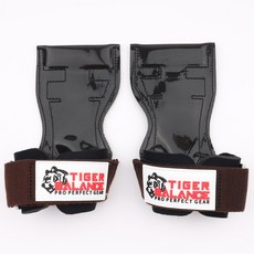 타이거밸런스 헬스 스트랩 리프팅 그립, 초코브라운 스트랩 + 로고 화이트, 1세트