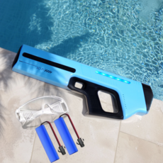 또이베베 풀파워 전동물총 자동 워터건, 스카이 블루, 1개