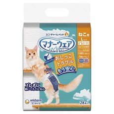 unicharm 嬌聯 Manner Wear 貓用尿布, 1個, 28入, 大型