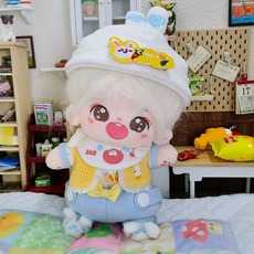 일렉트릭 롤 귀여운 피크닉 인형옷 인형 솜깅이 20cm 마우스 드레스 아이돌 솜인형옷 솜인형, 15cm 와이 코트 (아기 제외), 크림 토끼