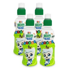 웅진 캐치티니핑 멀티비타민 미네랄 파인애플맛 음료 왕자핑, 4개, 200ml