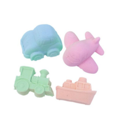 모래놀이 [교환가능] 4p- 교통수단 탈것 자동차 배 찍기틀, 교통수단 4종